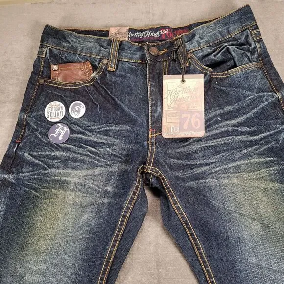 Heritage‎ America 76 Distillery Blue Jeans Whiskers Mens Size 30 x 32 NEW - Picture 3 of 10